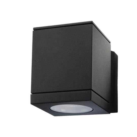 Echo wandlamp zwart gu10 downlight vierkant buitenlampen tuinextra