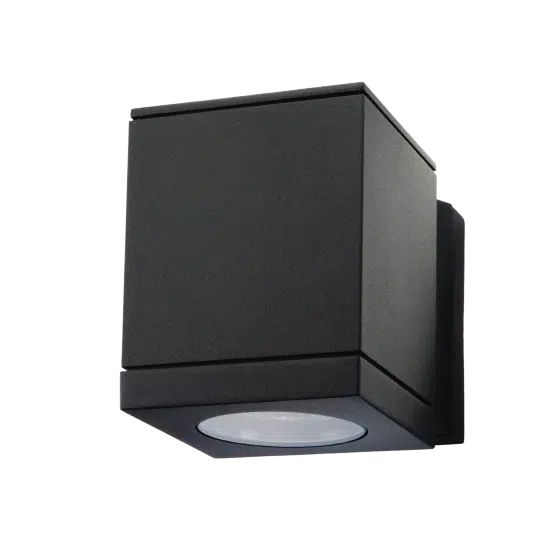 Echo wandlamp zwart gu10 downlight vierkant buitenlampen tuinextra