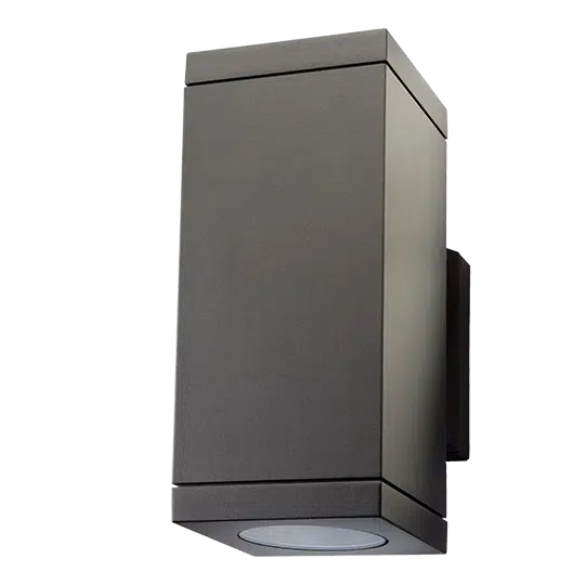CALEX Applique Bergamo LED Per Esterni E Interni - Rettangolare, Up & Downlight, IP54, 2xGU10, Alluminio Nero