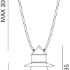 Buitenlamp drop 270.12.ort tuinextra hanglamp koper il fanale