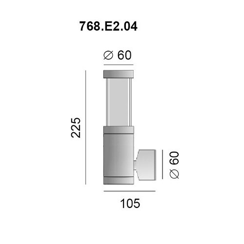 Atrex D bel lighting 768.e2.04 wandlamp RVS buitenlampen tuinextra