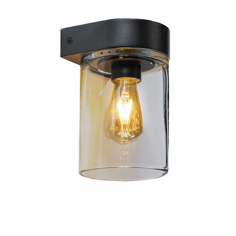 Tesla wandlamp zwart smoke glas royal botania buitenverlichting tuinextra kaatsheuvel