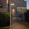 Asker norlys grijs moderne lantaarnpaal tuinextra buitenverlichting ral 9006