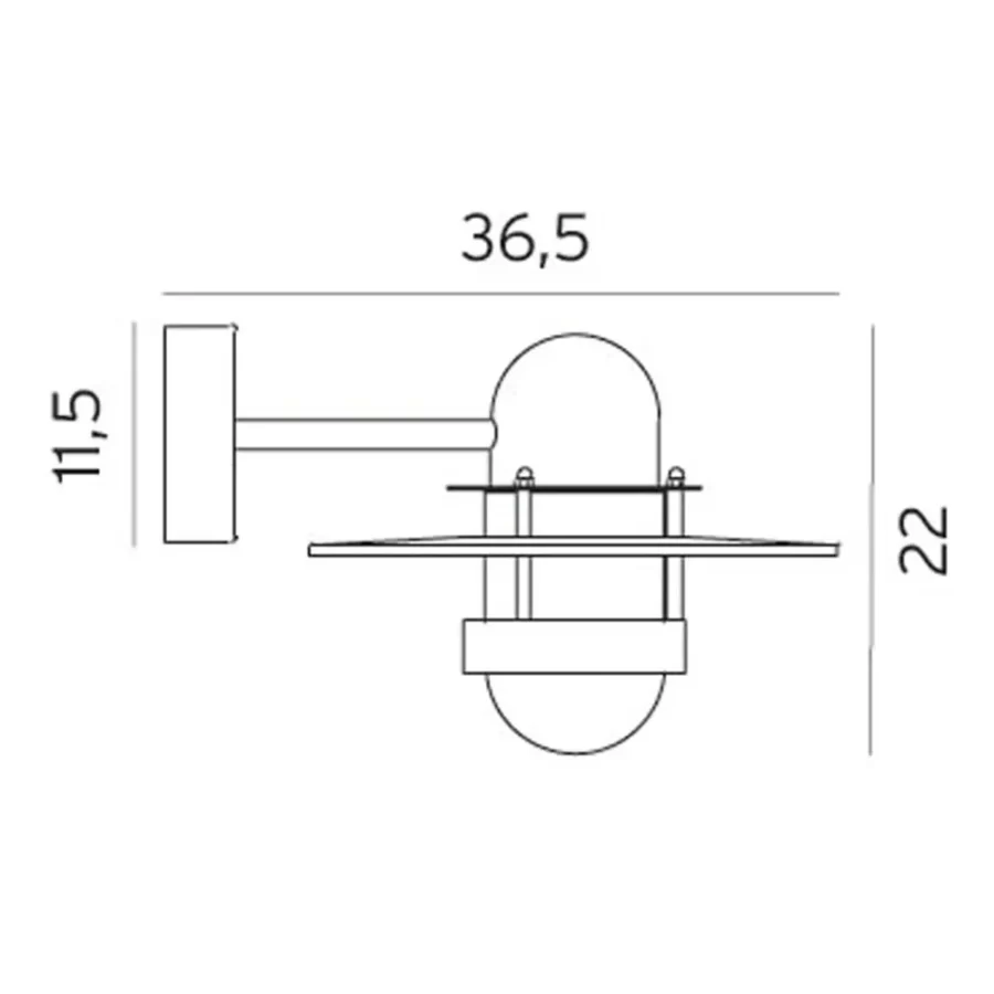 Buitenlamp Bergen Sink wandlamp zwart - Afbeelding 3