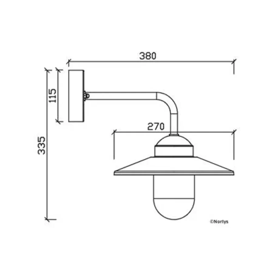 Buitenlamp Vansbro Selva wandlamp haaks koper - Afbeelding 3