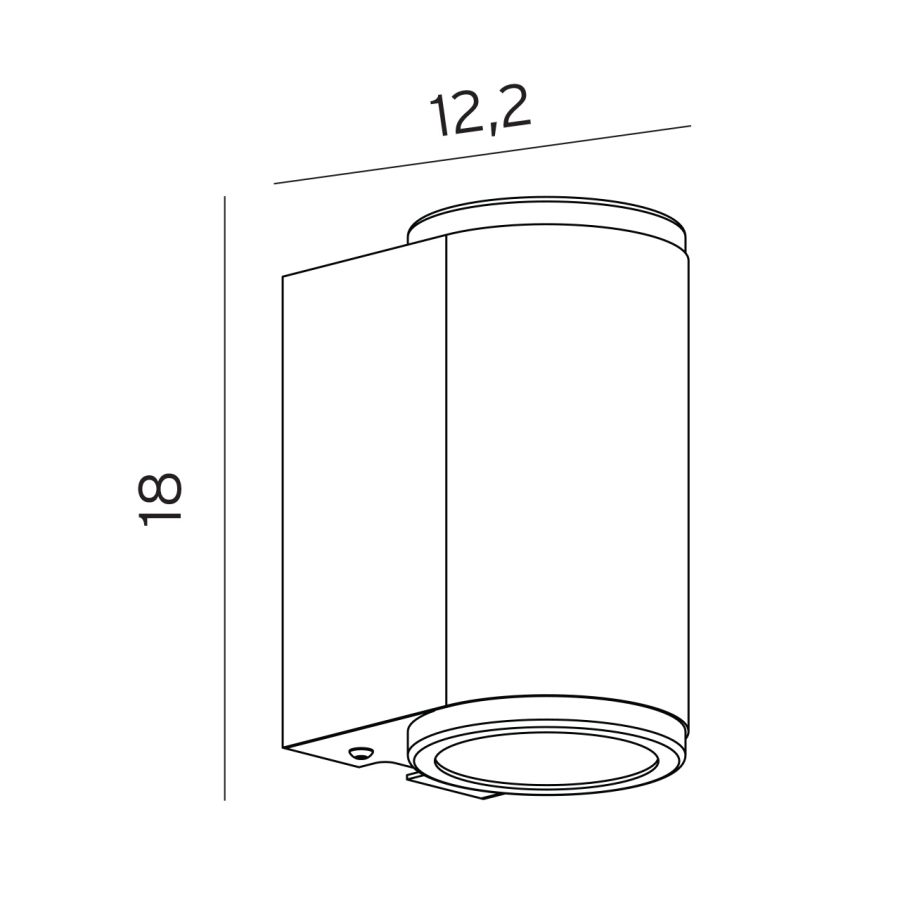 Buitenlamp Mandal up/downlight gegalvaniseerd - Afbeelding 3