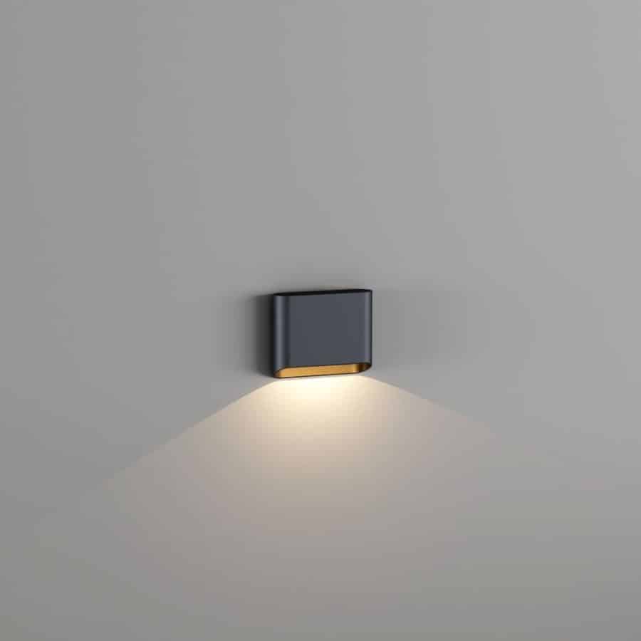Buitenlamp Diaz S enkel downlight wandlamp led zwart tuinextra