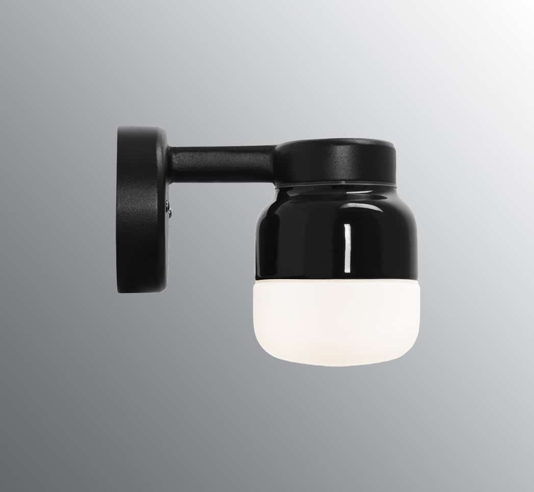 Ifo electric wall zwart porselein wandlamp buitenlamp tuinextra