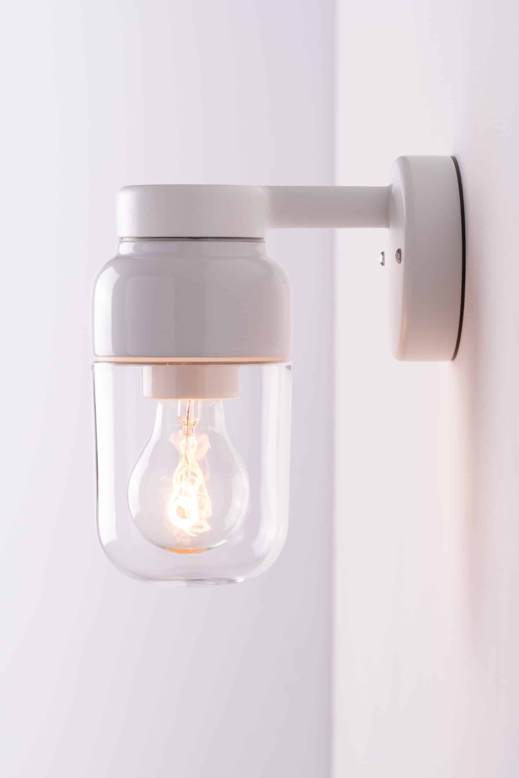Ifo electric wall wit porselein wandlamp buitenlamp tuinextra helder glas