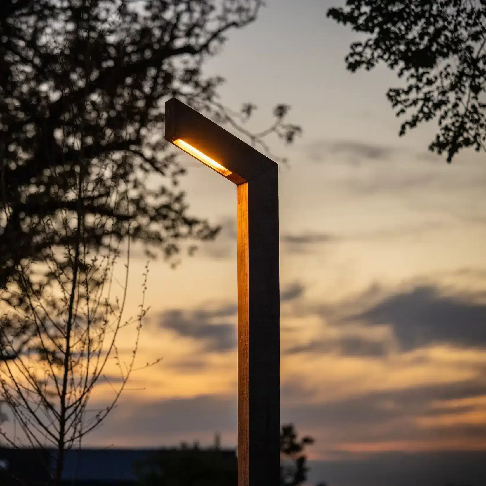 Stelle lantaarnpaal hout tuinextra buitenverlichting timberlab