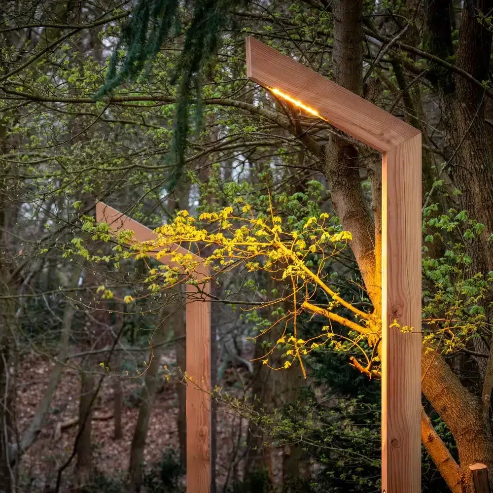 Strato lantaarnpaal hout tuinextra buitenverlichting timberlab