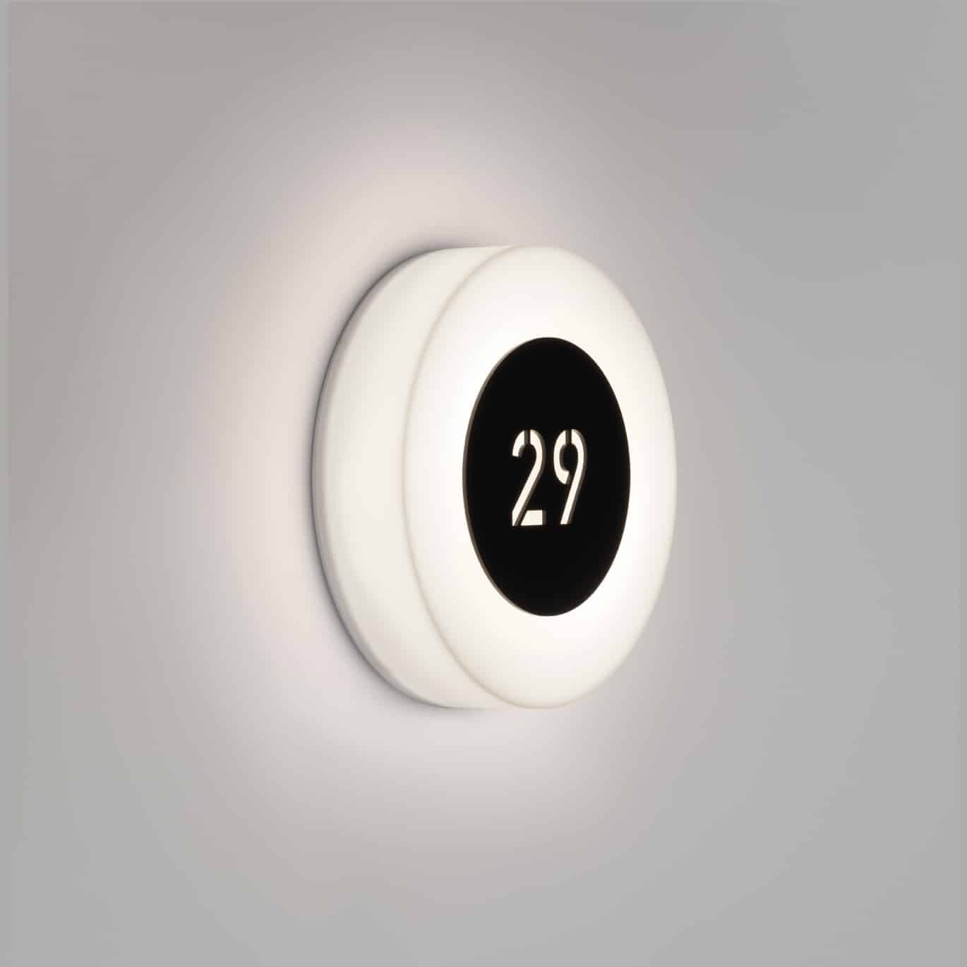 Buitenlamp huisnummer rond wandlamp Art 250 lombardo tuinextra