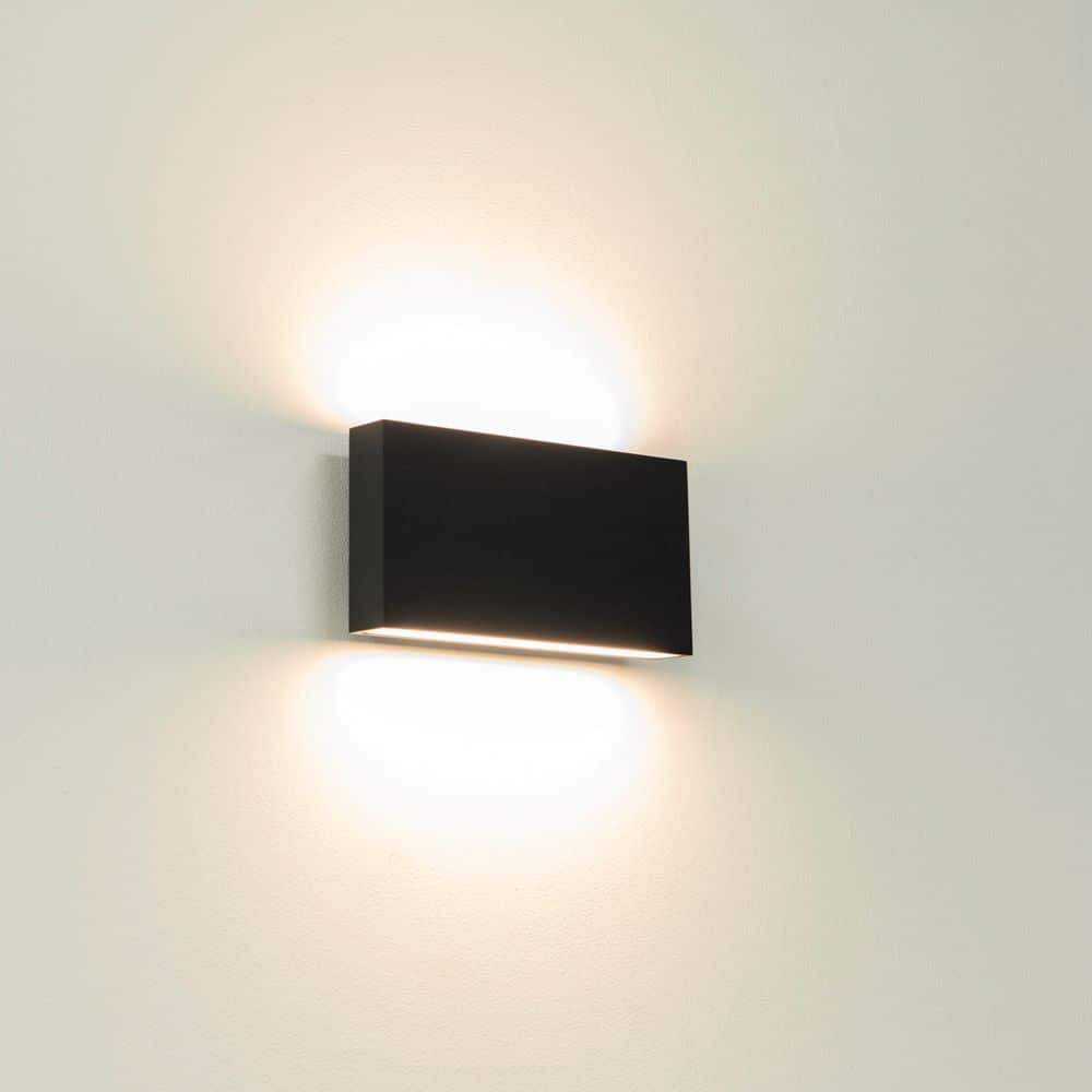 Buitenlamp box zwart led up/downlight artdelight tuinextra buitenverlichting
