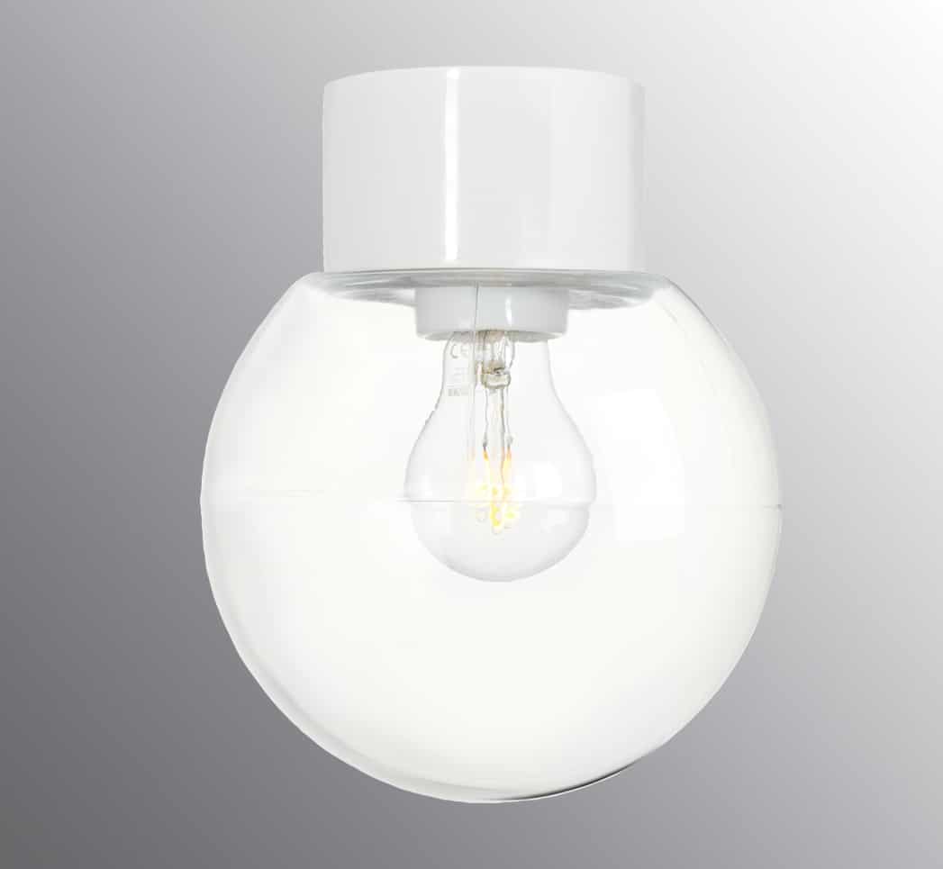 Ifo electric classic globe wit of zwart wandlamp bol glas