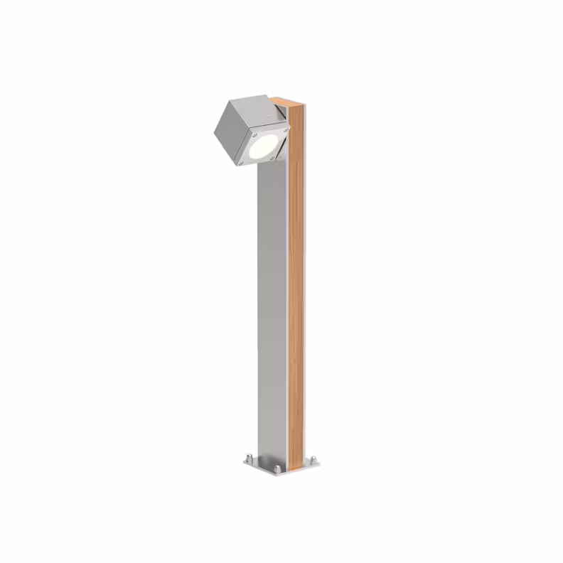 Q-bic 60 cm tuinlamp royal botania spot tuinextra buitenverlichting rvs teak