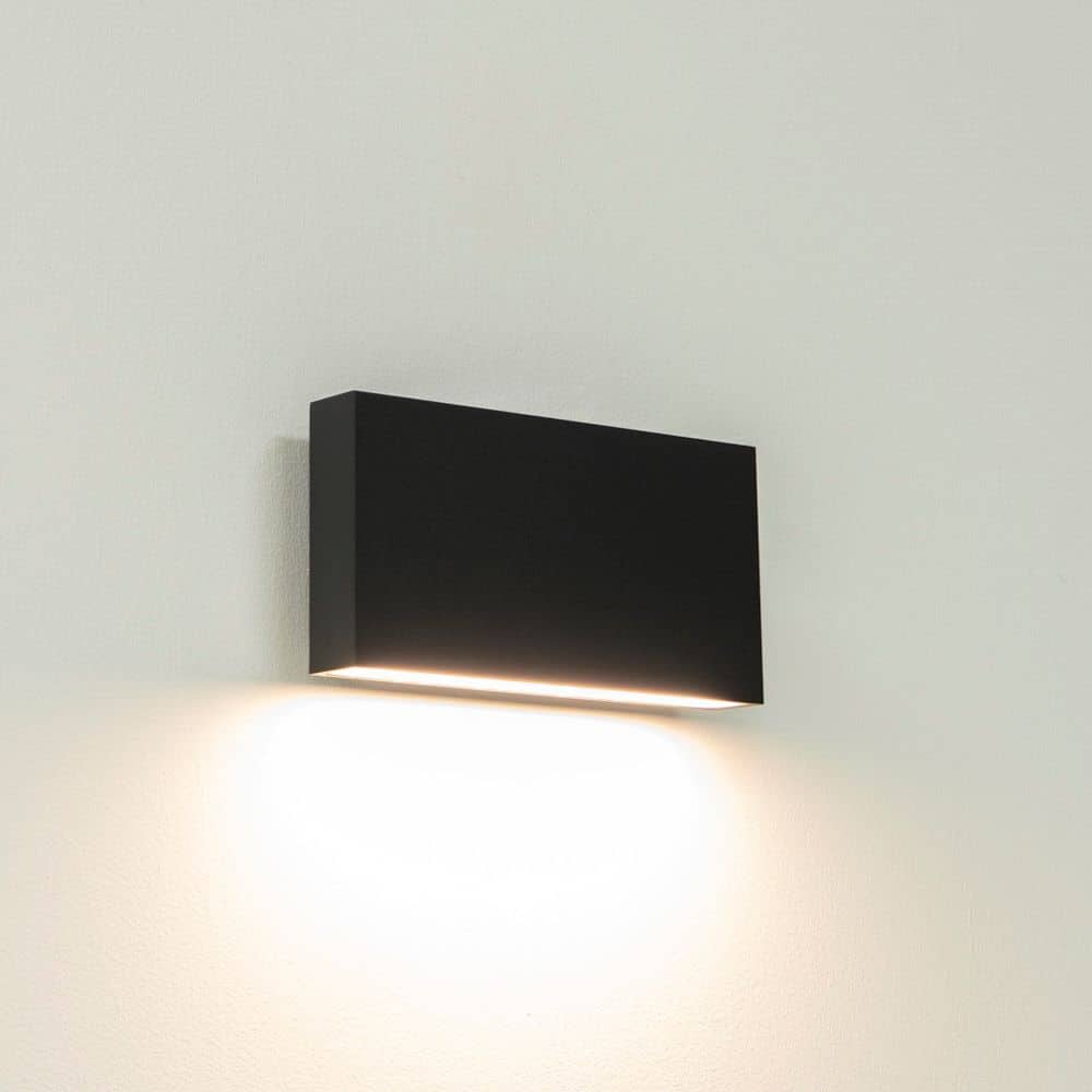 Buitenlamp wandlamp led box zwart downlight artdelight tuinextra
