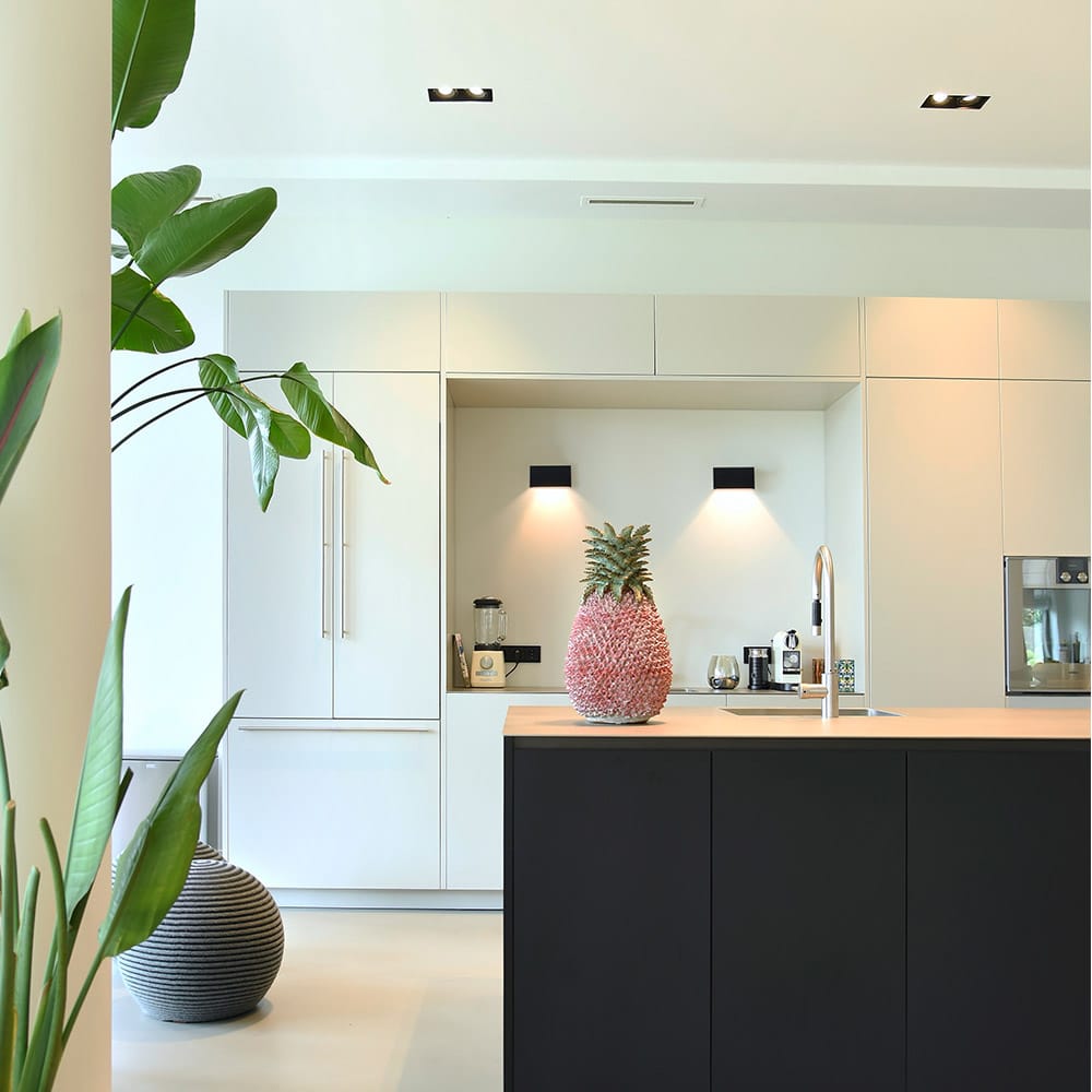 Buitenlamp wandlamp led box zwart downlight artdelight tuinextra