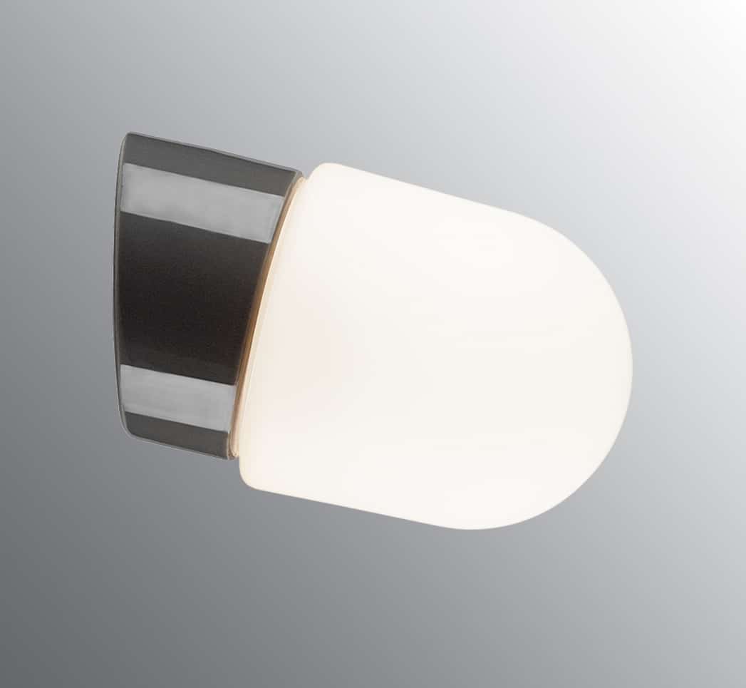 Solhem Fridhem antraciet opaal porselein plafondlamp wandlamp Ifo Electric schuin