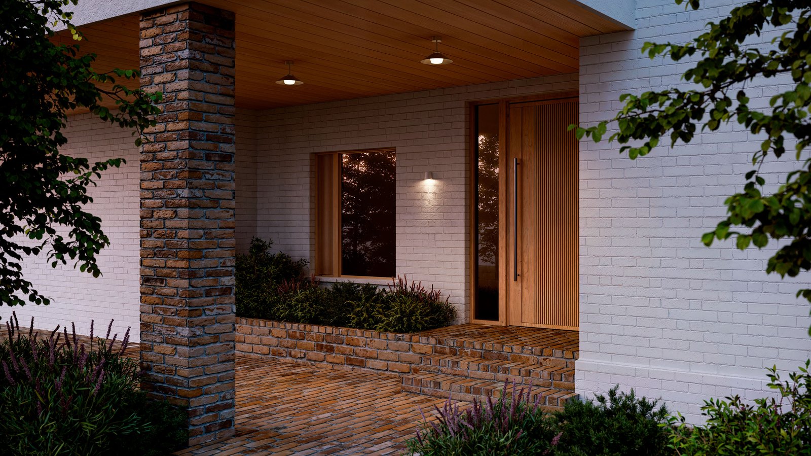 Wever & Ducré CLASCO 1.0 wandlamp buiten in gebruik - sfeerfoto Tuinextra buitenverlichting