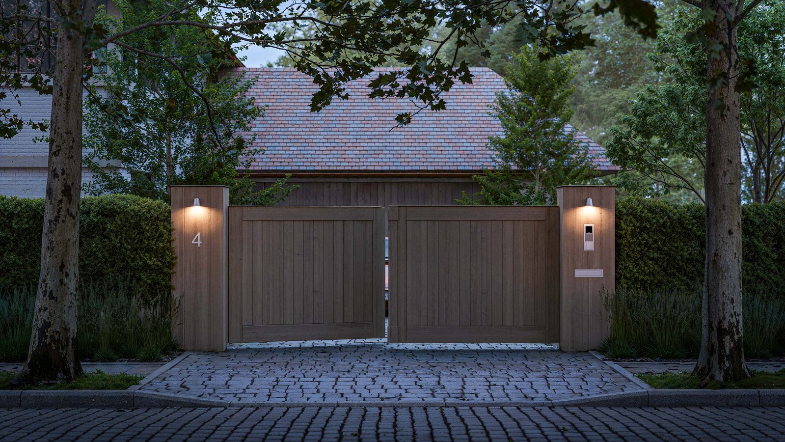 Wever & Ducré CLASCO 1.0 wandlamp buiten in gebruik - sfeerfoto Tuinextra buitenverlichting