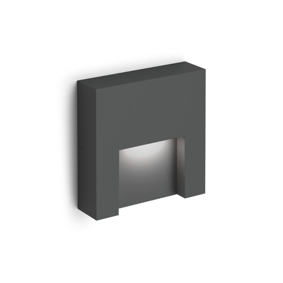Wever & Ducré RETO 2.0 opbouw wandlamp in de kleur antracietgrijs - Tuinextra buitenverlichting