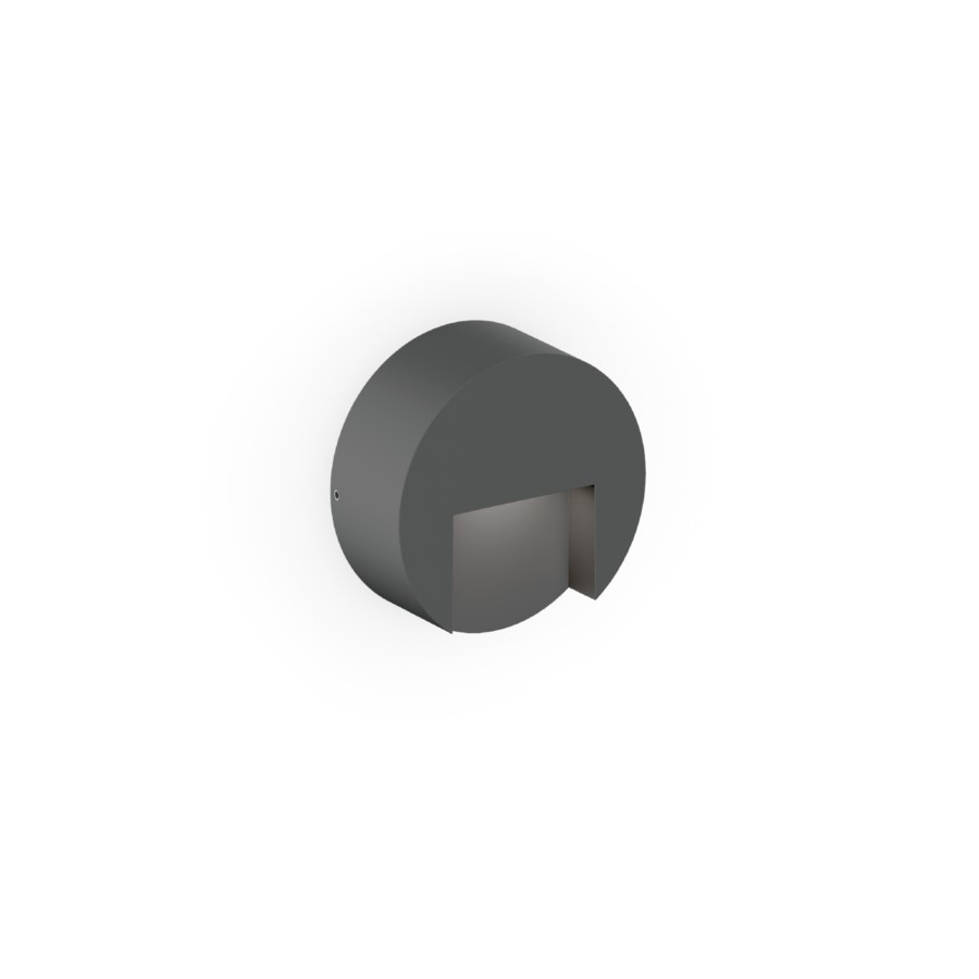 Wever & Ducré RETO ROUND 0.8 wandlamp in de kleur antracietgrijs - Tuinextra buitenverlichting