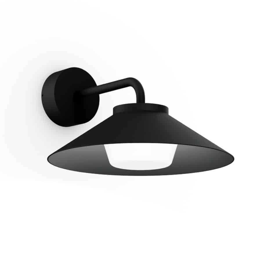Wever & Ducré TRADORA 1.0 wandlamp in de kleur zwart - Tuinextra buitenverlichting