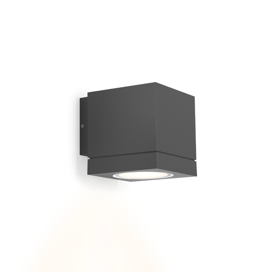 Wever & Ducré TUBE CARRÉ 1.0 LED wandlamp in de kleur antracietgrijs - Tuinextra buitenverlichting