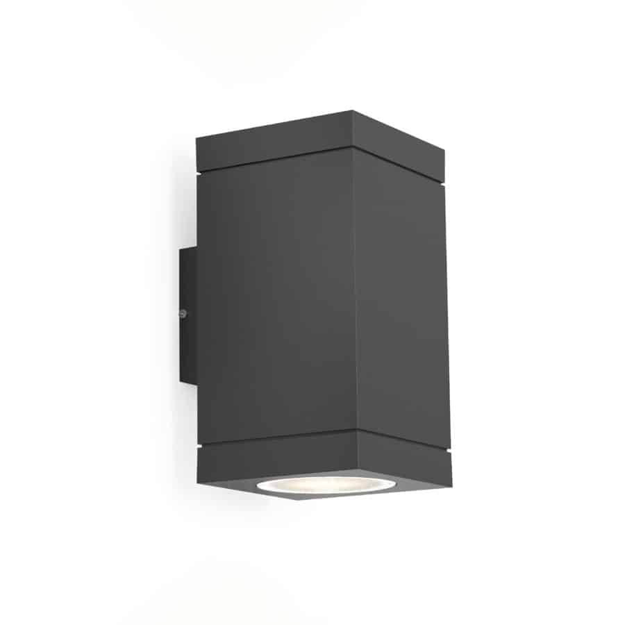 Wever & Ducré TUBE CARRÉ 2.0 LED wandlamp in de kleur antracietgrijs - Tuinextra buitenverlichting