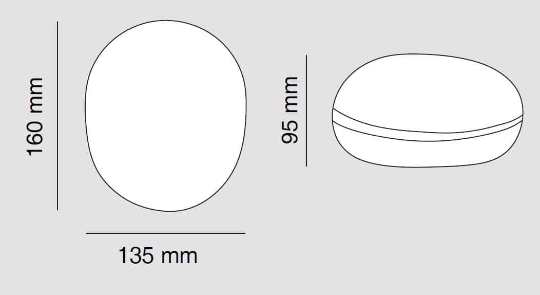Afmetingen Pria Mini 9010 staande lamp 1125E – maattekening buitenlamp | Tuinextra